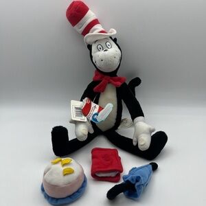 Cat In The Hat - 16" Plush w/Accessories to Play Along While Reading New W/ Tags